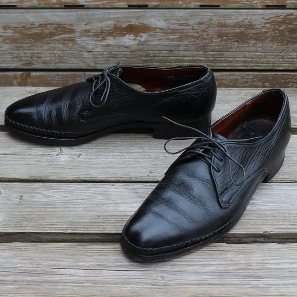 Vintage Dack's Black Prairie Oxhide Leather, Men's 7.5 D, Made in Canada - Picture 12 of 12